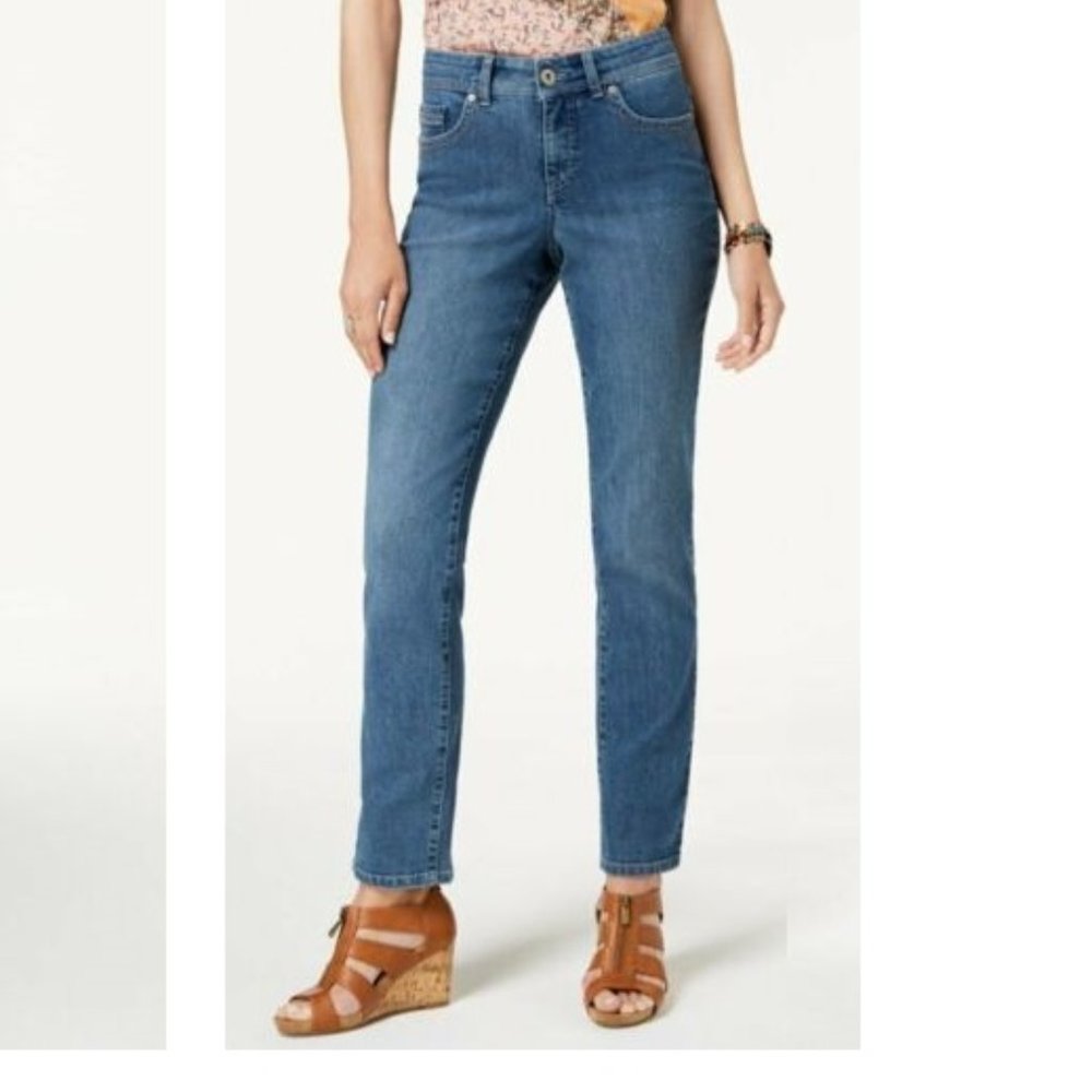 Style & Co Women Tummy-control Straight-leg Jeans | Size - 14 | Color - Craft